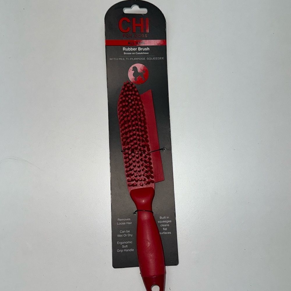 CHI FOR DOGS ALL HAIR RUBBER BRUSH NEW